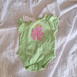 octopus green onesie newborn